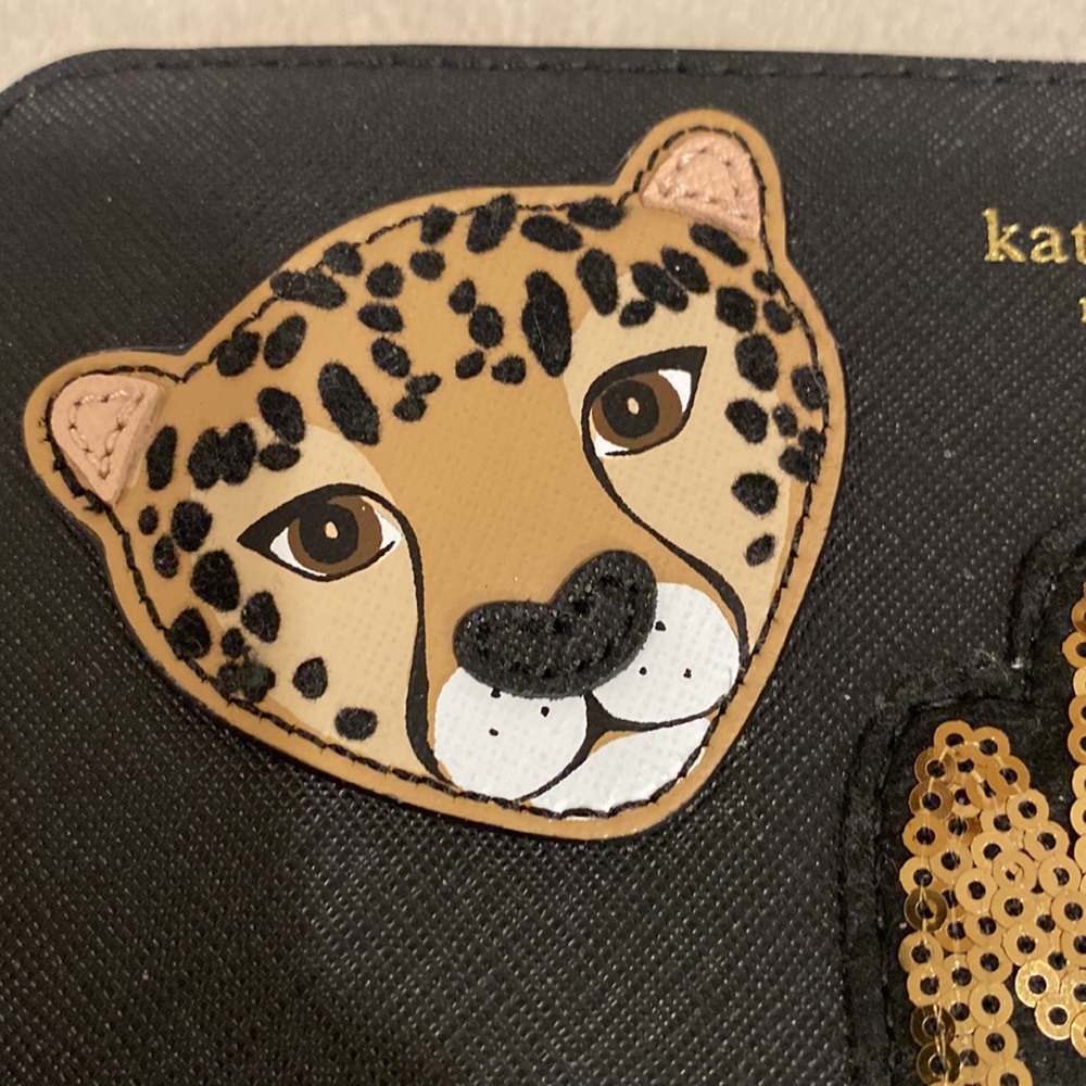 NWT Kate Spade Run Wild Leopard Neda Wallet - Picture 6 of 12